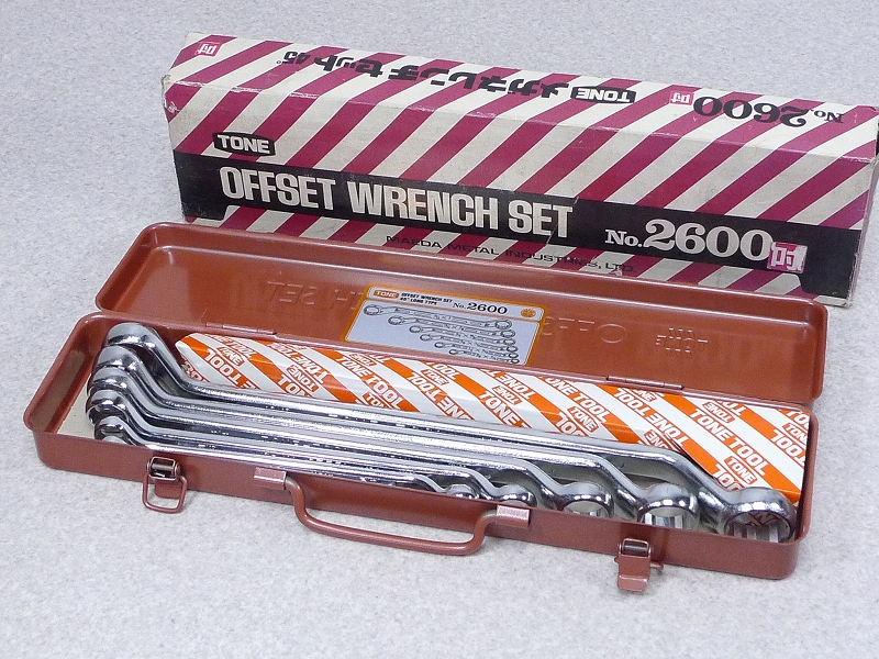 未使用品 TONE トネ 45°オフセットメガネ6本セット 中古品】○TONE